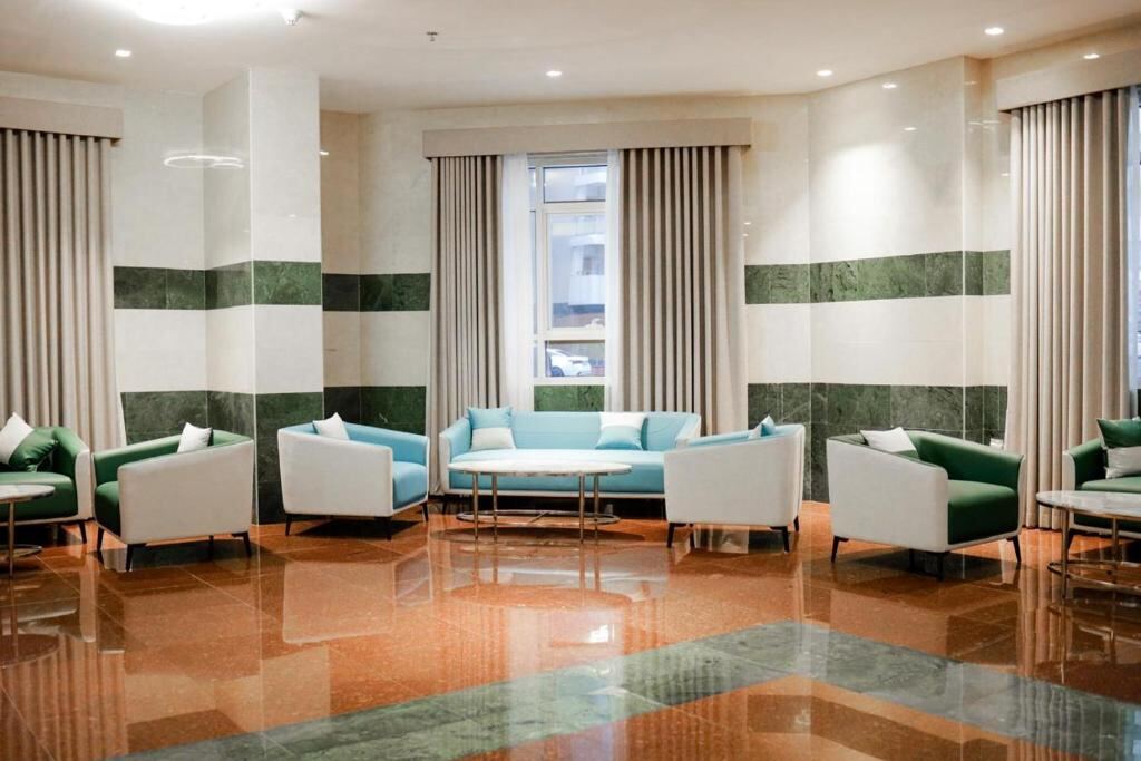Lobby seating area at Assia Hotel in Al Majaz 2, Sharjah